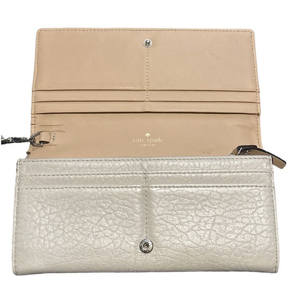 KATE SPADE women's leather romy perri lane daisy bubble cut wallet in cremadevie - Picture 3 of 5